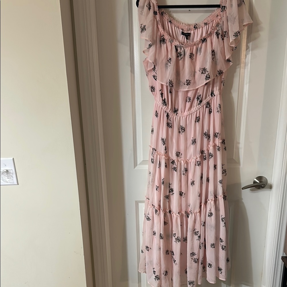 Lane Bryant Blush Floral Maxi Dress